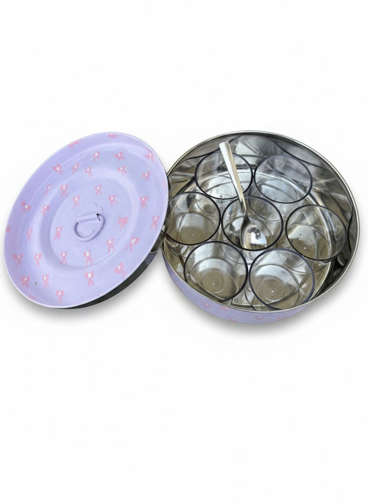 Handpainted Bow Spice Box