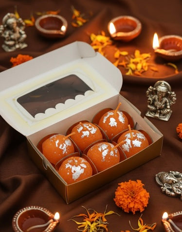 Festive Glow Motichoor Laddu Candle